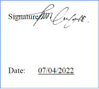 Example of bad signature misalignment